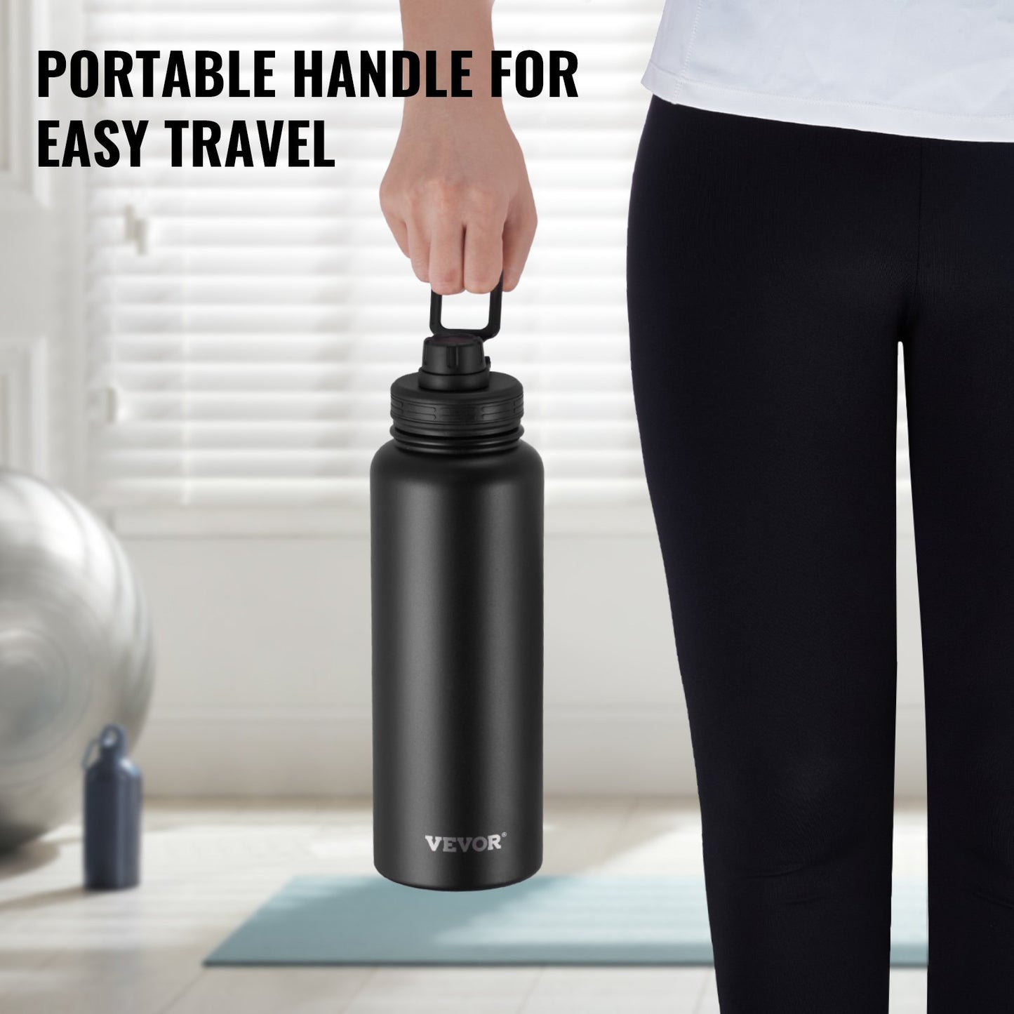 40 oz Insulated Steel Water Bottle – Wide Mouth | 5AM Clubhouse