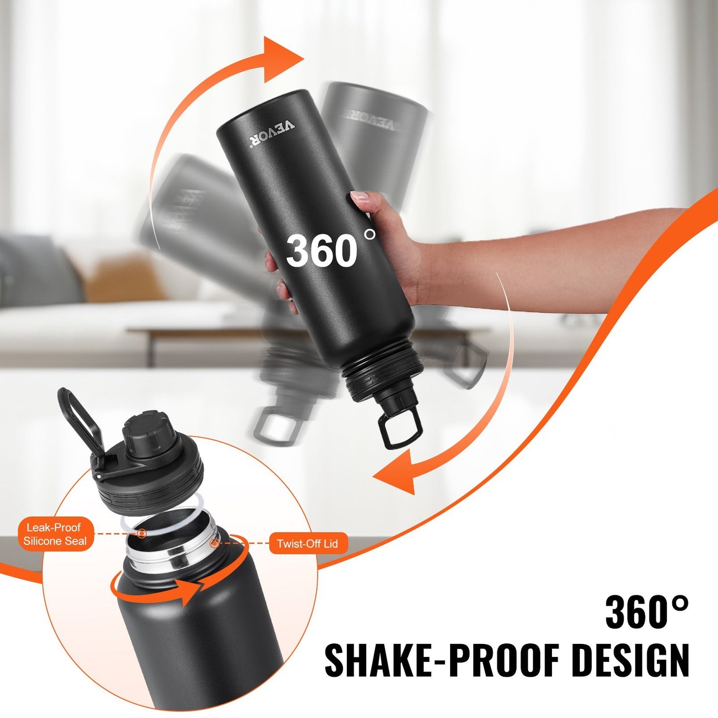 40 oz Insulated Steel Water Bottle – Wide Mouth | 5AM Clubhouse